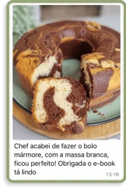 Depoimento sobre bolo mármore perfeito